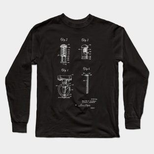 Fire Sprinkler Head Vintage Patent Drawing Long Sleeve T-Shirt